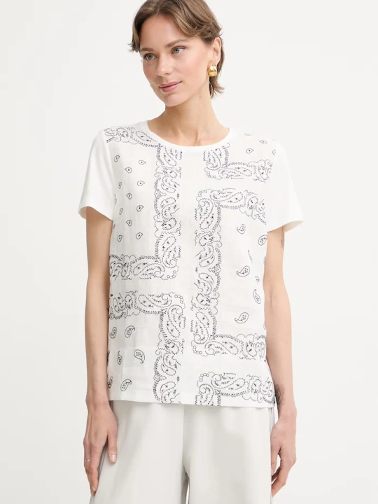 Zdjęcie produktu Weekend Max Mara t-shirt damski bawełniany GENIO biały