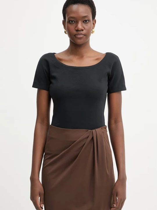 Zdjęcie produktu Weekend Max Mara t-shirt damski bawełniany MULTIG czarny