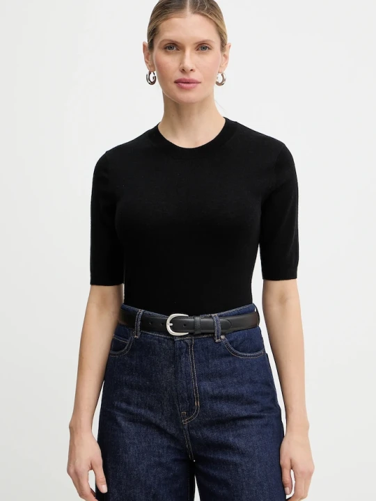 Zdjęcie produktu Weekend Max Mara t-shirt wełniany MAREA czarny