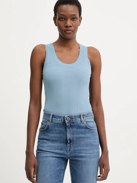 Zdjęcie produktu Weekend Max Mara top damski z wiskozą COSE niebieski
