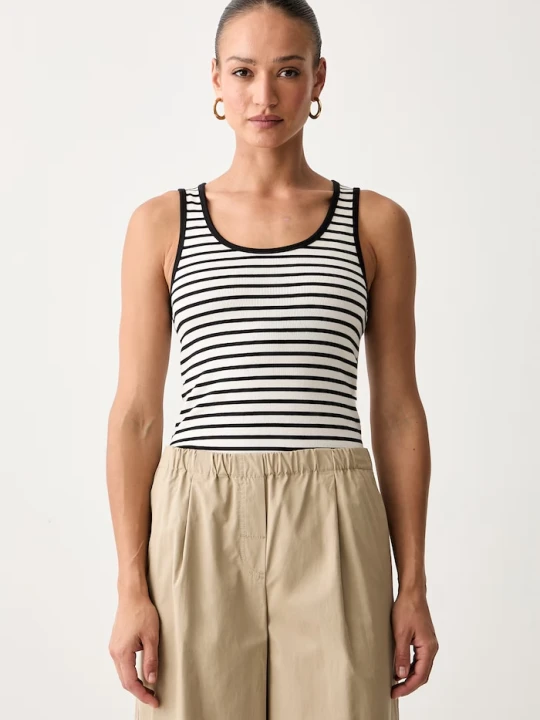 Zdjęcie produktu Weekend Max Mara top damski bawełniany z elastanem WKDMULTIK czarny