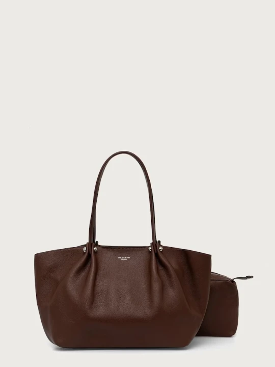 Zdjęcie produktu Weekend Max Mara torebka shopper damska skórzana WKASATIRA brązowy