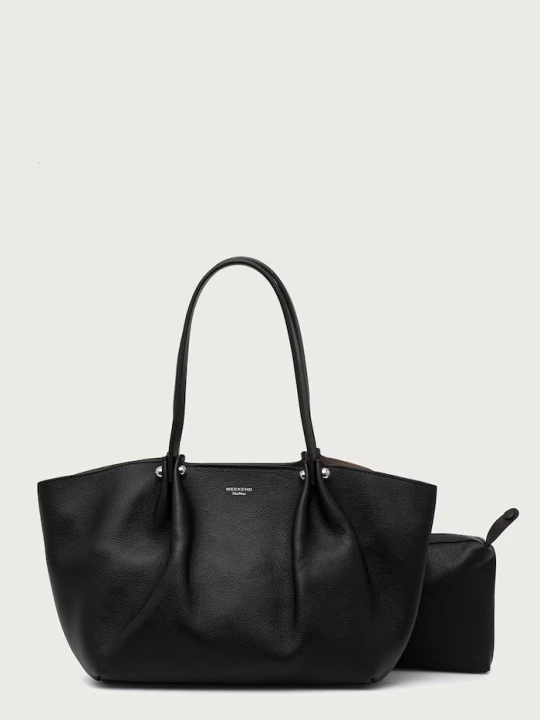 Zdjęcie produktu Weekend Max Mara torebka shopper damska skórzana WKASATIRA czarny