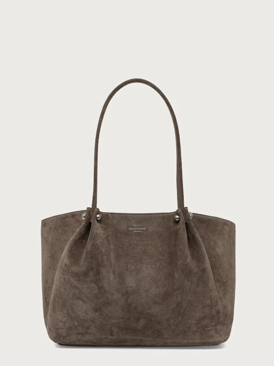 Zdjęcie produktu Weekend Max Mara torebka shopper damska zamszowa WKAPESI szary