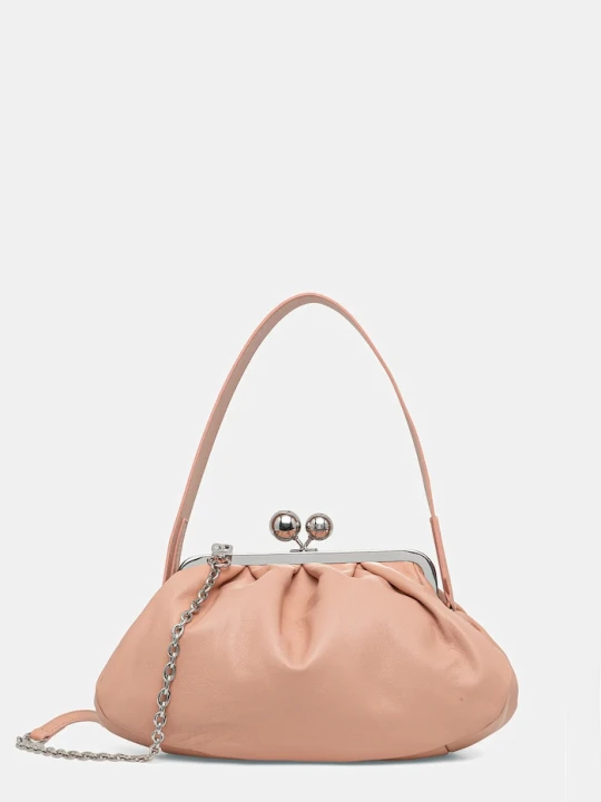 Zdjęcie produktu Weekend Max Mara torebka skórzana CUBICO różowy