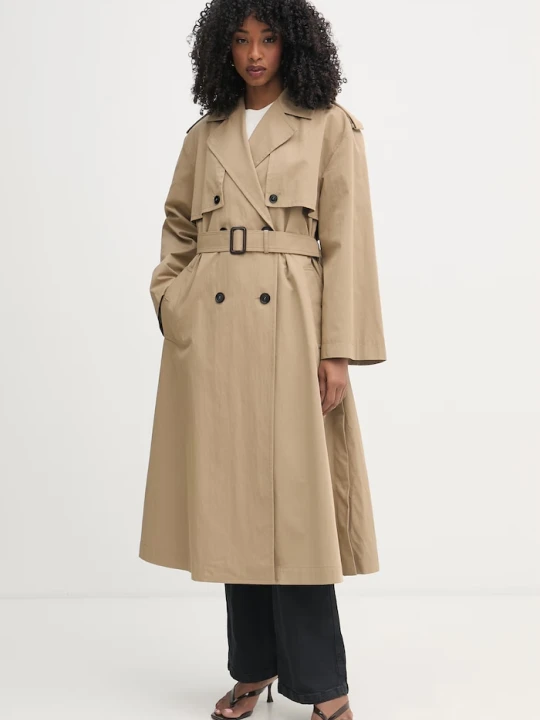 Zdjęcie produktu Weekend Max Mara trencz damski z bawełną GIUNCHI beżowy