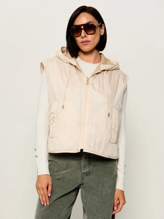 Zdjęcie produktu Weekend MaxMara Dwustronny bezrękawnik Wkdaccenni | Loose fit | z dodatkiem wełny beżowy