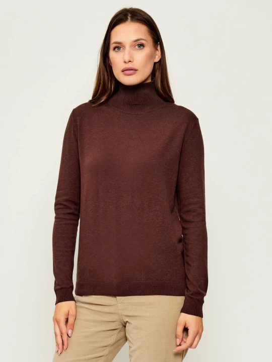 Zdjęcie produktu Weekend MaxMara Golf KIKU | Regular Fit | z dodatkiem jedwabiu brązowy
