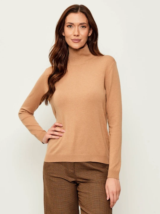 Zdjęcie produktu Weekend MaxMara Golf KIKU | Regular Fit | z dodatkiem jedwabiu beżowy