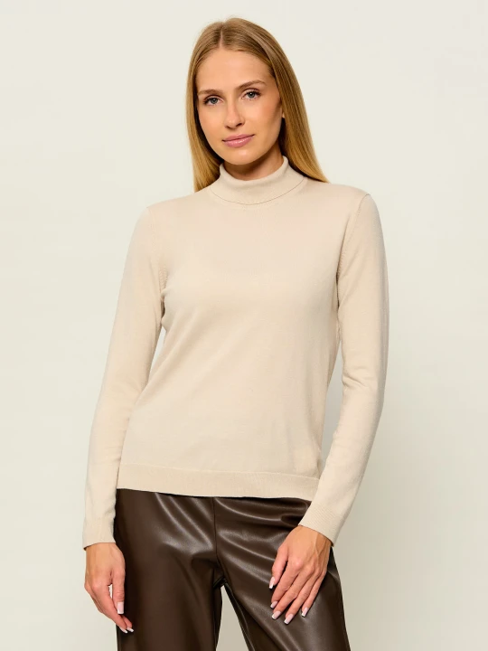 Zdjęcie produktu Weekend MaxMara Golf Wkdkiku | Regular Fit | z dodatkiem jedwabiu i wełny beżowy
