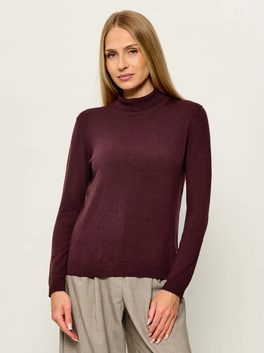 Zdjęcie produktu Weekend MaxMara Golf Wkdkiku | Regular Fit | z dodatkiem jedwabiu i wełny bordowy