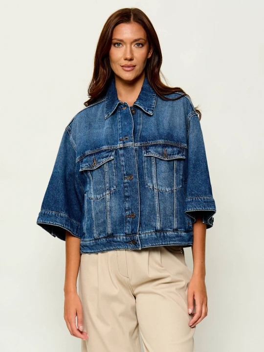 Zdjęcie produktu Weekend MaxMara Jeansowa kurtka Wkdliuti | Relaxed fit niebieski
