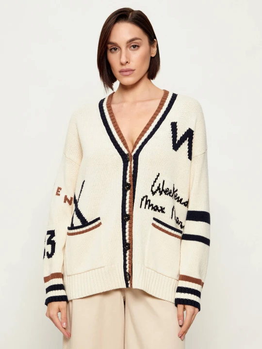 Zdjęcie produktu Weekend MaxMara Kardigan Blasone | Oversize fit beżowy