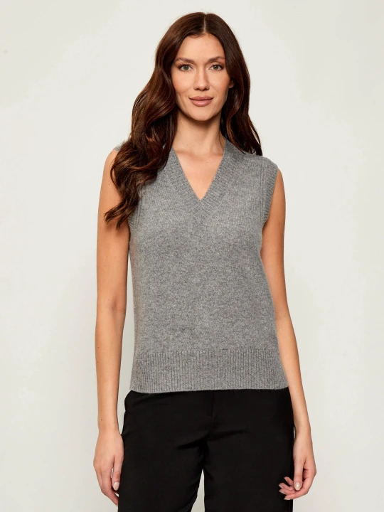 Zdjęcie produktu Weekend MaxMara Kaszmirowa kamizelka CARLOS | Regular Fit szary