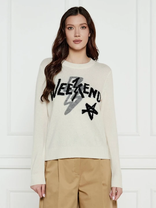 Zdjęcie produktu Weekend MaxMara Kaszmirowy sweter Kansas | Regular Fit ecru