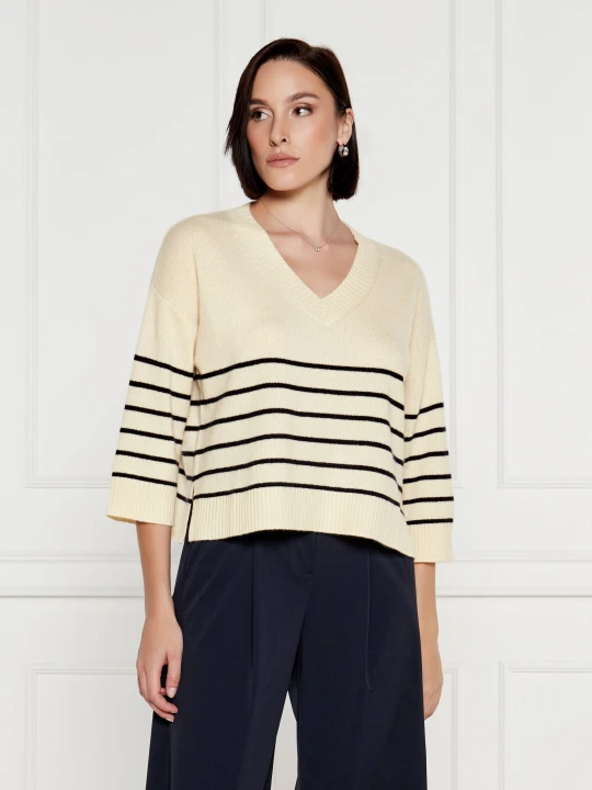 Zdjęcie produktu Weekend MaxMara Kaszmirowy sweter | Relaxed fit ecru