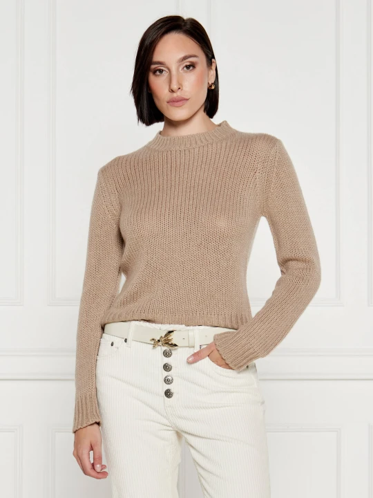 Zdjęcie produktu Weekend MaxMara Kaszmirowy sweter | Slim Fit brązowy
