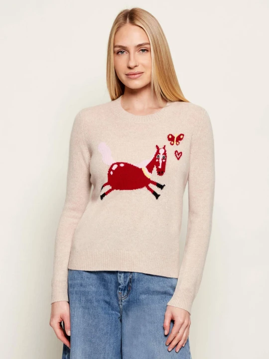 Zdjęcie produktu Weekend MaxMara Kaszmirowy sweter WKDTUNICA | Regular Fit beżowy