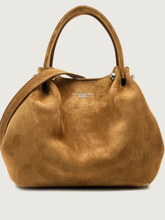 Zdjęcie produktu Weekend MaxMara Kuferek + saszetka Wkario | zamsz brązowy