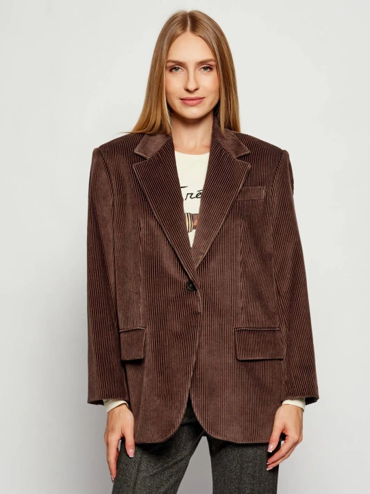 Zdjęcie produktu Weekend MaxMara Marynarka FORMIA | Oversize fit | sztruks brązowy