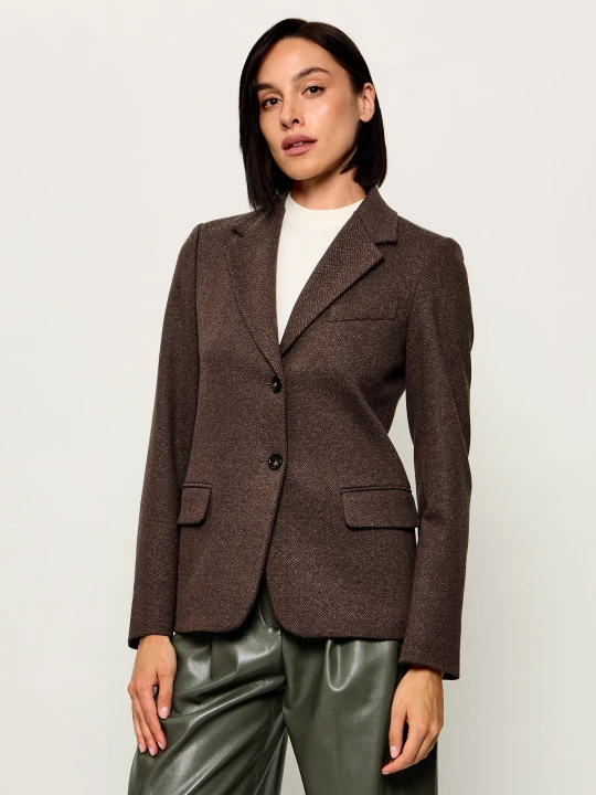 Zdjęcie produktu Weekend MaxMara Marynarka Wkdferoce | Slim Fit | z dodatkiem wełny brązowy