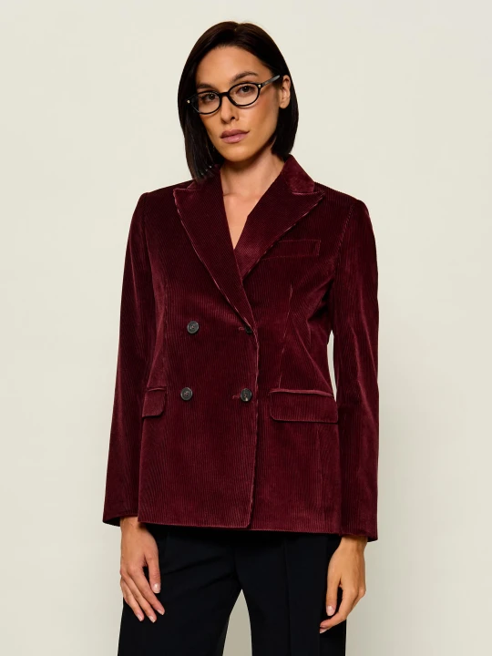 Zdjęcie produktu Weekend MaxMara Marynarka Wkdkatanga | Regular Fit | sztruks bordowy