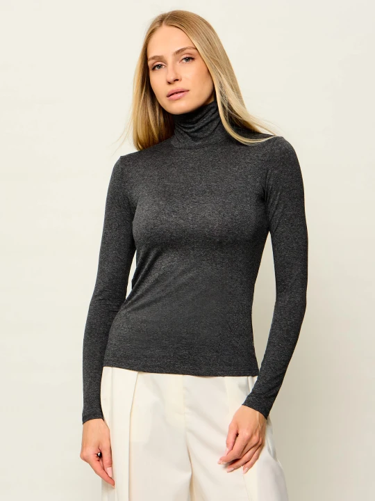 Zdjęcie produktu Weekend MaxMara Półgolf Wkdmultif | Slim Fit grafitowy
