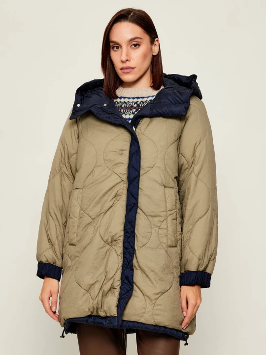 Zdjęcie produktu Weekend MaxMara Puchowa dwustronna kurtka ANFORA | Loose fit khaki