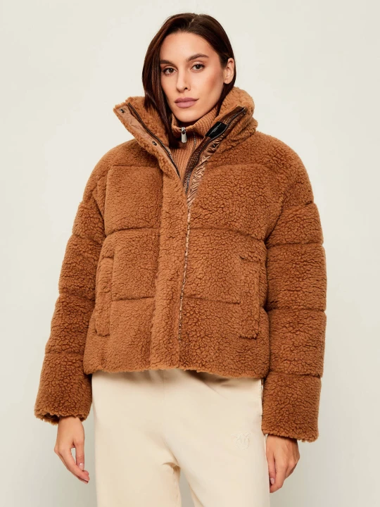 Zdjęcie produktu Weekend MaxMara Puchowa Kurtka ALFRED | Loose fit | z dodatkiem wełny camel