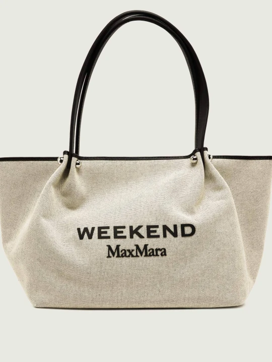 Zdjęcie produktu Weekend MaxMara Shopperka Wkagetto | z dodatkiem skóry beżowy