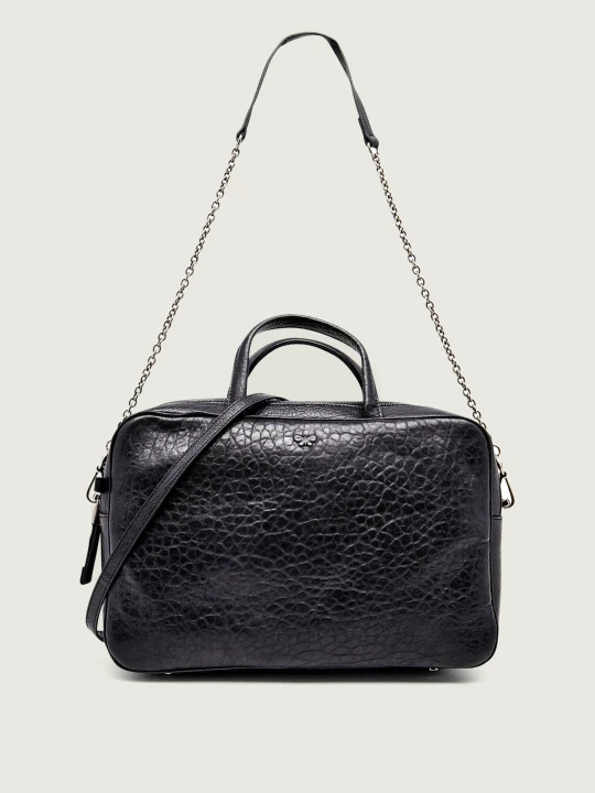 Zdjęcie produktu Weekend MaxMara Skórzana torba na laptopa 10" Palos czarny