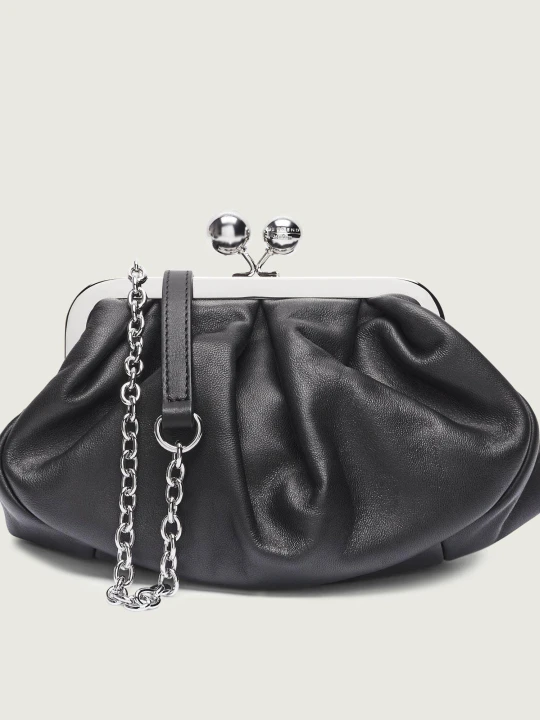 Zdjęcie produktu Weekend MaxMara Skórzana torebka na ramię PRATI Pasticcino czarny