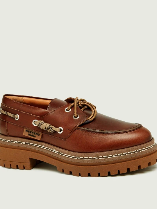Zdjęcie produktu Weekend MaxMara Skórzane loafersy Wkacarezza brązowy