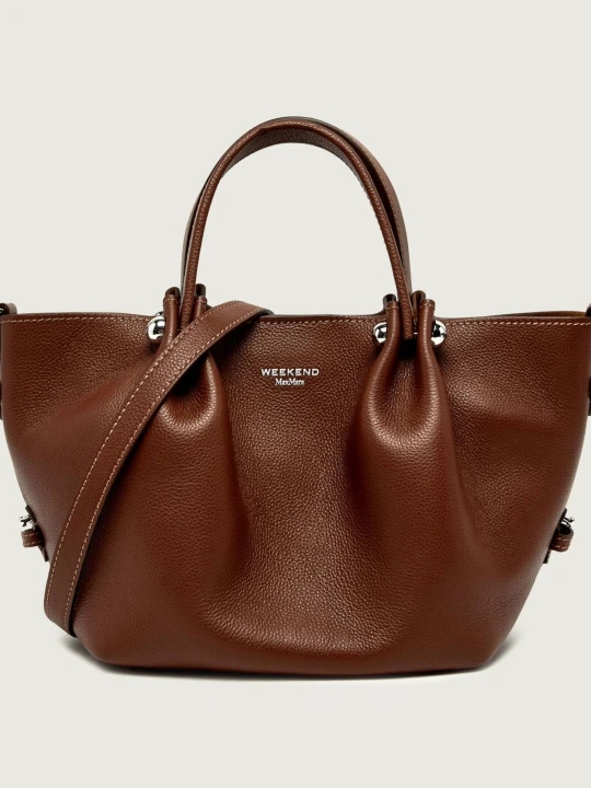 Zdjęcie produktu Weekend MaxMara Skórzany kuferek + saszetka Wkadritto brązowy
