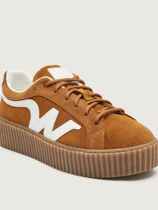 Zdjęcie produktu Weekend MaxMara Sneakersy WKAAGILE | zamsz brązowy