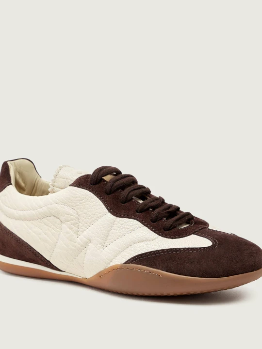 Zdjęcie produktu Weekend MaxMara Sneakersy WKALANCIA | skóra | zamsz ecru