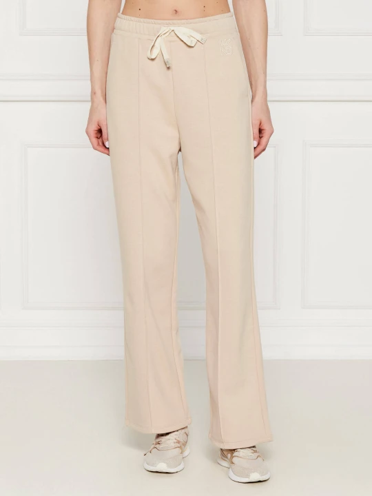 Zdjęcie produktu Weekend MaxMara Spodnie dresowe Folk | flare fit beżowy
