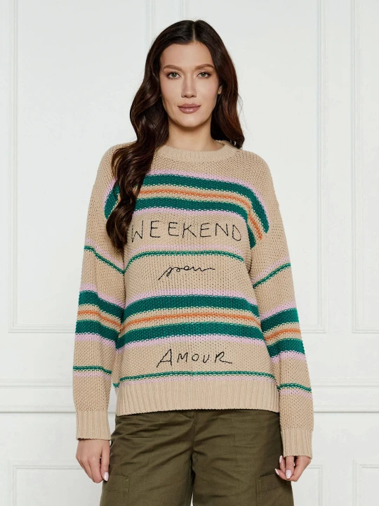 Zdjęcie produktu Weekend MaxMara Sweter Angus | Oversize fit beżowy