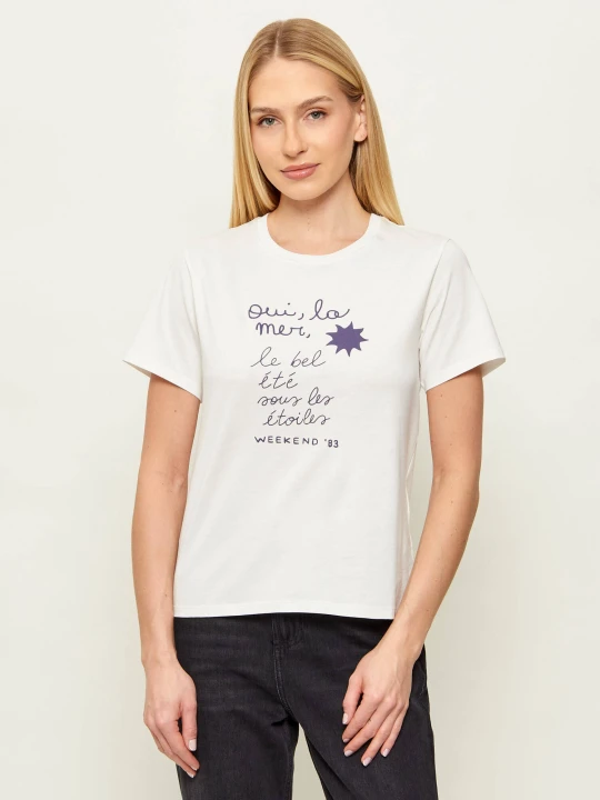 Zdjęcie produktu Weekend MaxMara T-shirt PANTERA | Regular Fit biały