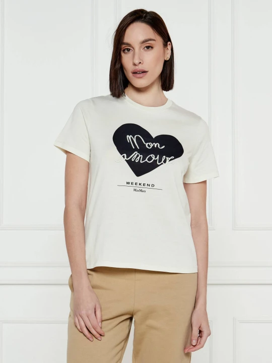 Zdjęcie produktu Weekend MaxMara T-shirt VELLO | Regular Fit ecru