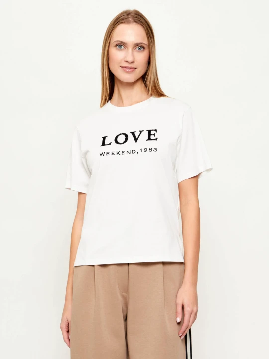 Zdjęcie produktu Weekend MaxMara T-shirt WKDAGILE | Straight fit biały