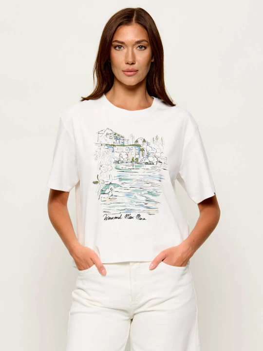 Zdjęcie produktu Weekend MaxMara T-shirt Wkdsala | Regular Fit biały