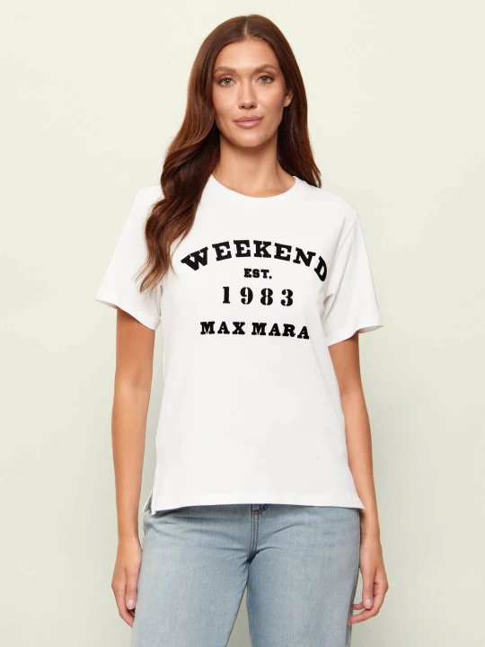 Zdjęcie produktu Weekend MaxMara T-shirt WKDTENUE | Relaxed fit biały