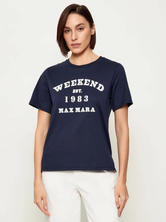 Zdjęcie produktu Weekend MaxMara T-shirt WKDTENUE | Relaxed fit granatowy