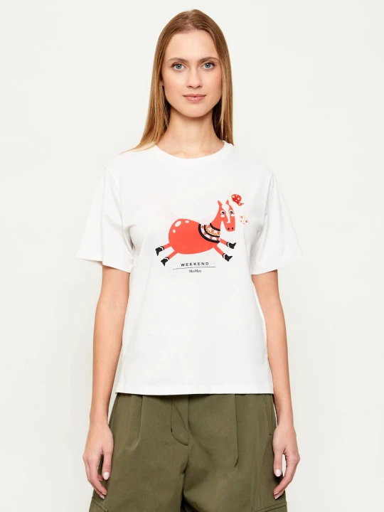 Zdjęcie produktu Weekend MaxMara T-shirt WKDWEST | Regular Fit biały