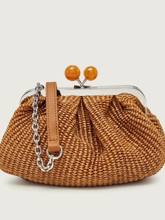 Zdjęcie produktu Weekend MaxMara Torebka na ramię WKAPALMAS Pasticcino | z dodatkiem skóry camel