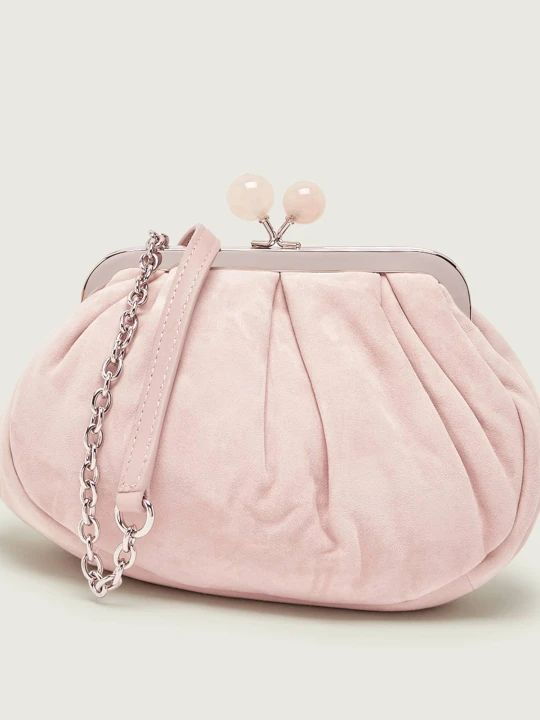 Zdjęcie produktu Weekend MaxMara Torebka na ramię WKAVALOIS Pasticcino | zamsz pudrowy róż