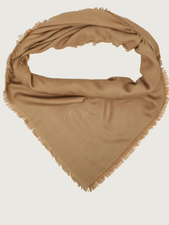 Zdjęcie produktu Weekend MaxMara Wełniana chusta Wkacedro | z dodatkiem jedwabiu beżowy
