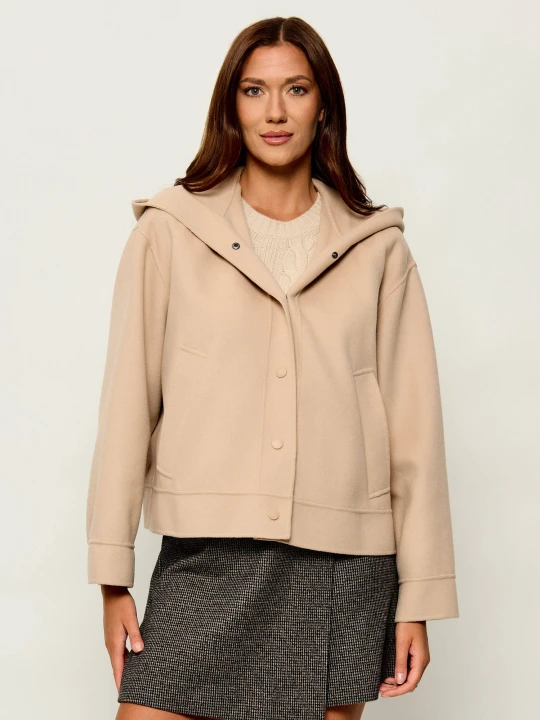 Zdjęcie produktu Weekend MaxMara Wełniana kurtka Wkdridente beżowy