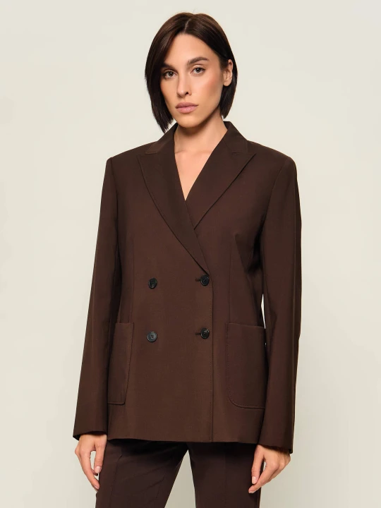 Zdjęcie produktu Weekend MaxMara Wełniana marynarka Wkdornati | Regular Fit brązowy